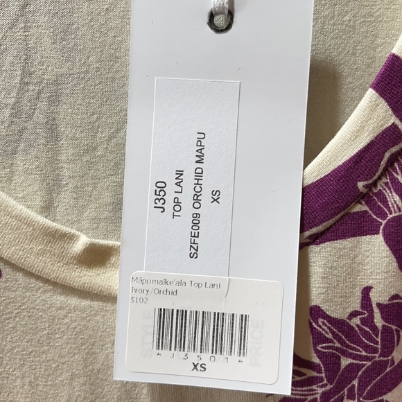 NWT SIG ZANE & FIGHTING EEL LANI TOP! IVORY! XS! - Picture 3 of 6